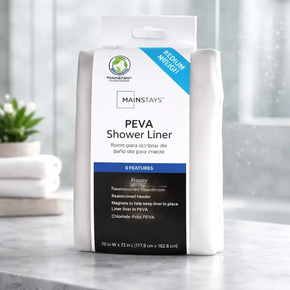 Mainstays Peva Frosty Shower Curtain Liner